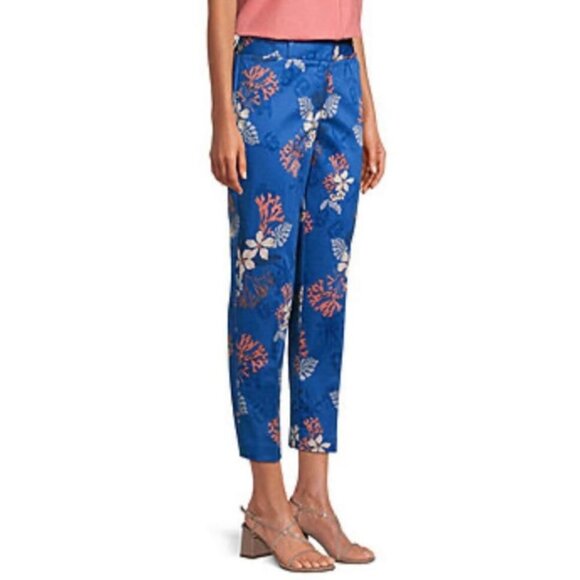 NWT Liz Claiborne Emma Ankle Length‎ Pants Mid Rise Floral Size 4 - Picture 3 of 11